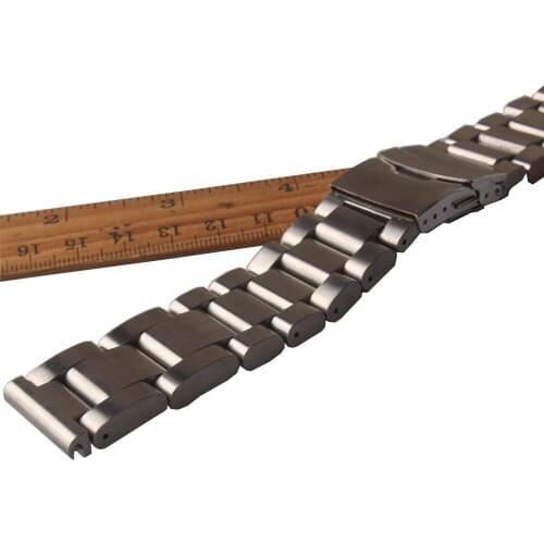 Stainless steel bracelet solid metal watchband general watch strap 22mm 24mm 26mm wristwatches band safety buckle deployment hot