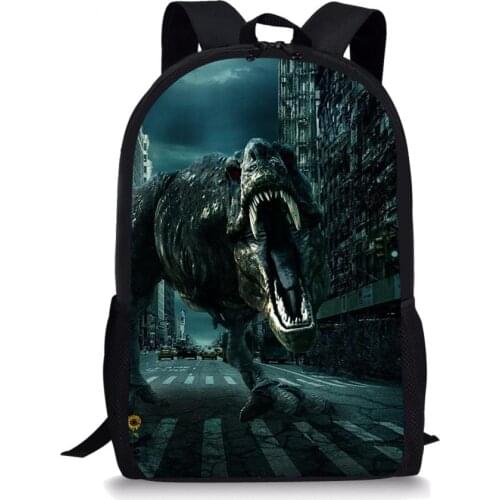 3D Dinosaur Tyrannosaurus Students School Bag for Boys Teenagers Backpack Travel Package Shopping Shoulder Bag Women Mochila