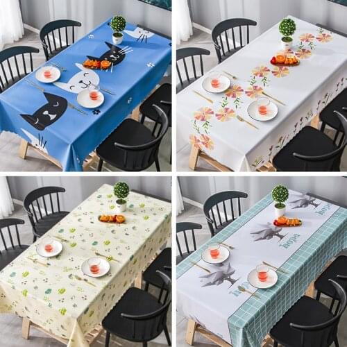 Tablecloth fabric waterproof, anti-scalding and anti-oil wash-free net red table linen tea table matchristmas table cloth