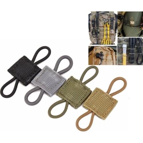 Tactical MOLLE Elastic Molle Ribbon Buckle Tactical Binding Retainer for Antenna Stick Pipe Elastic Rope Webbing Buckle
