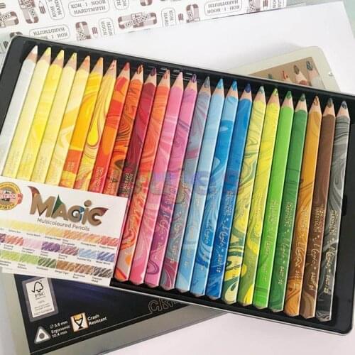 Koh-I-Noor Magic Jumbo Triangular Professional Coloured Pencil,Oil Colored Pencil,Artist Quality,Watercolor Pencils,Art