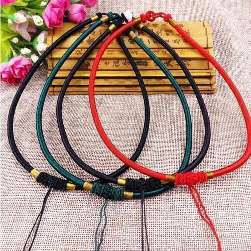 2pcs Hand Knited Necklace Silk Thread Knot Cord for Pendant-Collar