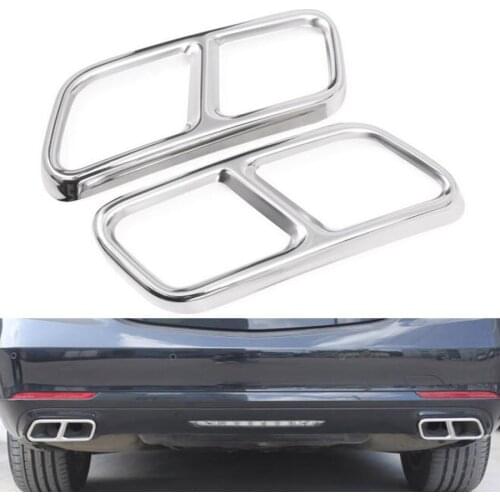YAQUICKA For Mercedes Benz S Class 2010-2017 Car Exterior Tail Exhaust Frame Trim Styling Accessories Stainless Steel