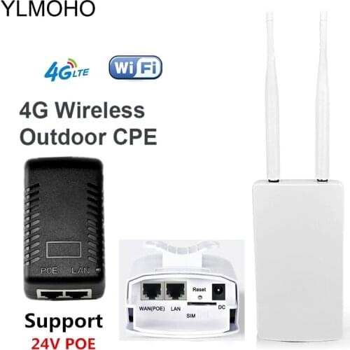 YLMOHO 4G 3G 24V POE AP WIFI Router Home Mobile Hotspot 4G WAN LAN WIFI Modem Gateway Repeater With Sim Slot Bridge Wi fi Access