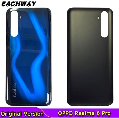 Battery Back Cover for OPPO Realme 6 Pro Battery Cover Rear Housing Door Glass Case Mobile Phone Replacement Parts