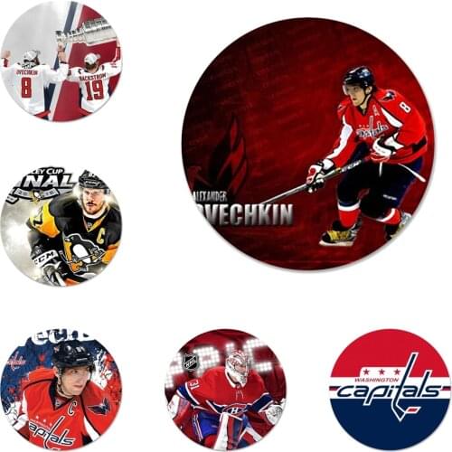 Ice Hockey Alexander Ovechkin Sidney Crosby Badge Brooch Pin Accessories For Clothes Backpack Decoration gift