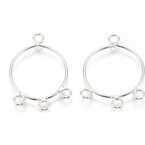 100pcs 27x20.5x1mm Brass Ring Chandelier Components Link Connector for Earring Making DIY Necklaces Accessories F70