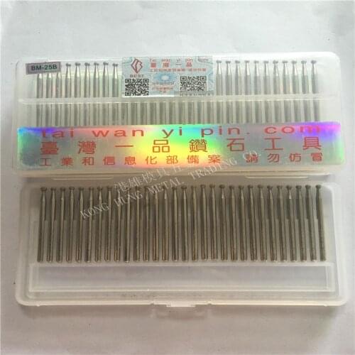 30pcs/set Diamond Grinding Burrs BM-25B mounted points Rotary Tool Engraving Etching Abrasive tool Dremel Accessories