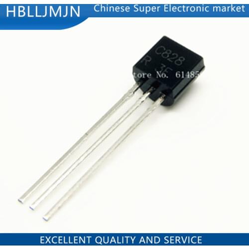 50PCS 2SC828 C828 0.1A/30V PNP TO-92