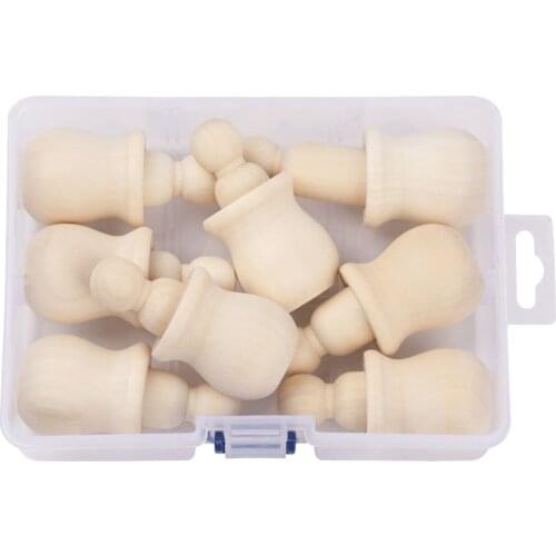 8pcs/Pack Blank Wooden Peg Doll Cake Topper DIY Plain Blank Bride Figures for Wedding Party Decor Craft for DIY Arts Crafts