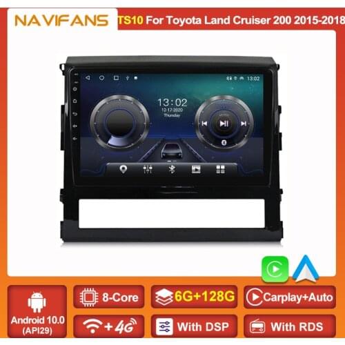 New Android 11 2din Auto Audio For Toyota Land Cruiser 200 2016 2017 2018 2019 Car Multimedia Radio Player 8Core 4G Wifi RDS DSP