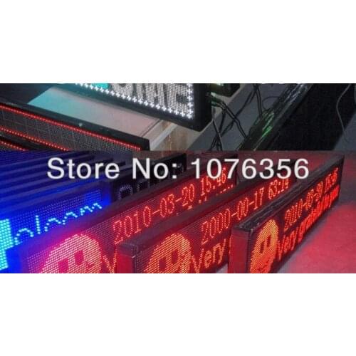 Free shipping outdoor single red color led screen led moving sign with USB port 96*48 pixels 105*57cm
