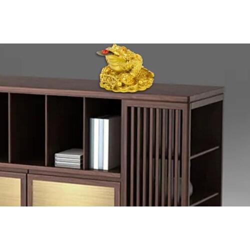 Chinese Coins Lucky Three Legged Frog, Feng Shui Frog for Good Home Office Decoration