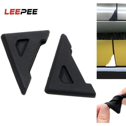 LEEPEE 2 piece Silicone Car Door Corner Cover Bumper Crash Scratch Protector Anti-Scratch Crash Protection Auto Care