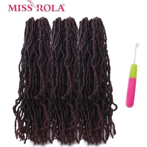 MISS ROLA Kanekalon Soft Dreadlock Crochet Braids Natural Wavy Dreadlock Synthetic Hair Extensions For Women