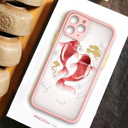 Fashion Dragon crane Animal Pattern Phone Case Bumper Shockproof Trasparent For iPhone 8 7 Plus 12 Mini 11 Pro Max XR X XS Cover