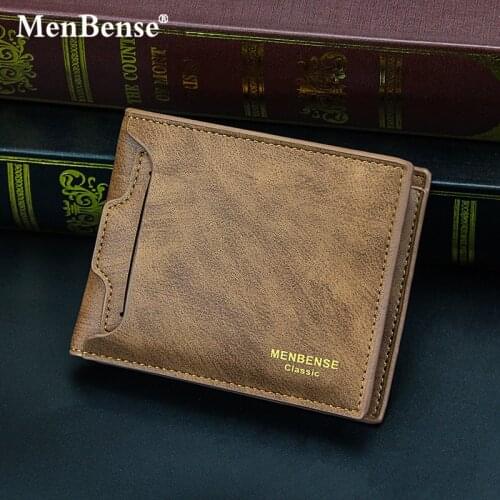 PU Men Wallet Coin Purse Small Mini Card Holder Male Pocket Short Fashion Casual Mens Bag Multi-card Three Fold