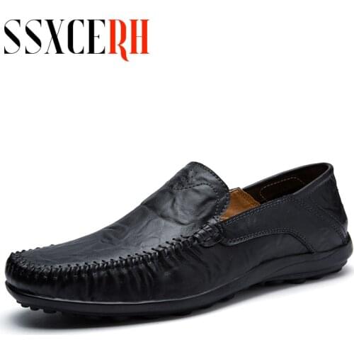 Brand Summer Genuine Leather Men Shoes Loafers Hole Soft Breathable Male Moccasins Flats Casual Boat Driver Footwear Driving