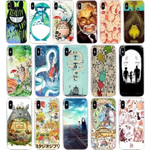 235H Studio Ghibli Ghiblies totoro Soft Silicone Tpu Cover phone Case for iphone 5 5s se X XR XS Max case