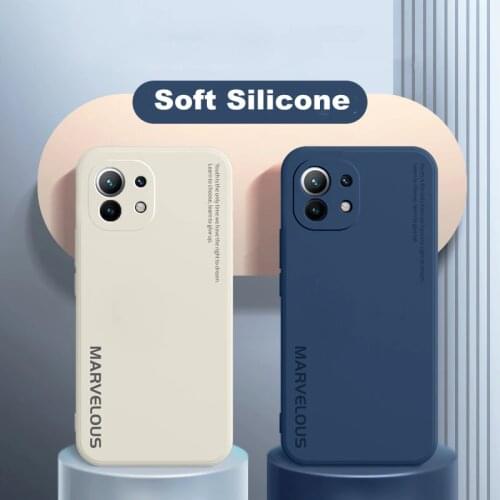 Soft Silicone For Xiaomi Mi11 Mi 11 Case Pure Color For Redmi Note 9 9t 10 10 t mi10t Redmi Note10 Poco f2 pro f3 Shell Cover