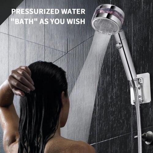 360 Rotated Rainfall Shower Head High Pressure Water Saving Spray Shower Head Bathroom Hand-held Pressurized Massage Shower Head