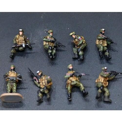 New 1/72 Russian Soldiers (8 People) Finished Model Static Display Ornaments Miniature Photography Villain Sand Table Props DIY