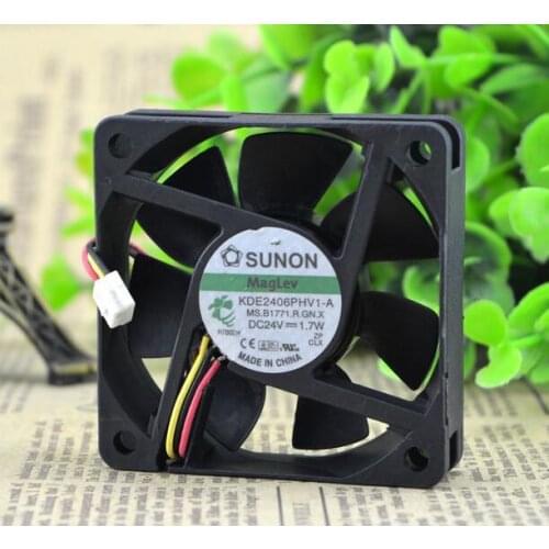 Wholesale original SUNON KDE2406PHV1-A DC 24V 1.7W 6015 60*60*15mm 3-line mute Cooling fan