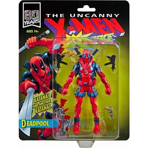 Original Marvel Legends 80th X-Men The Uncanny Deadpool 6" Action Figure 80 Years Xmen 90s X-Force DP Vintage Retro Toys