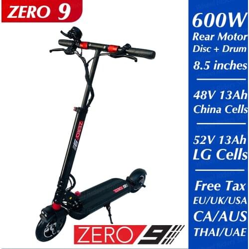 ZERO 9 Electric Scooter Single Motor 52V 13Ah LG Rear 600W Two Wheel Kickscooter Original