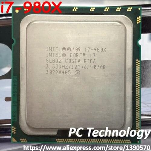 Original Intel Core i7-980X Processor Extreme Edition i7 980X 3.33GHZ 6-Core 12M Cache LGA1366 CPU 130W free shipping
