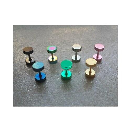 Piercing women men earring flesh tunnel Fake Fake ear Plug various colors 6 mm zo 99 S0190 sent from Italy