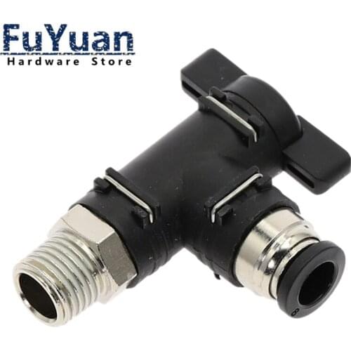 BL Pneumatic Push In Quick Joint Connector Hand Valve To Turn Switch Manual Ball Current Limiting 4mm 6mm 8mm PU pipe Fittings
