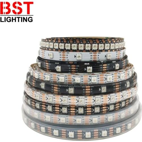 WS2813(WS2812B Update) RGB Led Strip 30/60/144 Pixels/Leds/m Dual-Signal Led Individual Addressable WS2812 IC IP30/65/67 DC5V