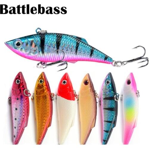BATTLEBASS 2021 NWE 7cm/10g Artificial Fishing Bait slow Sinking Wobbler Ratlins Pike Carp Bass Vib Winter Fishing Tackle
