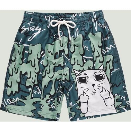 New 2021 Summer Mens Beach Shorts Street Fashion Printed Quick Drying Couples Shorts Casual Loose Mesh Breathable Mens Pants