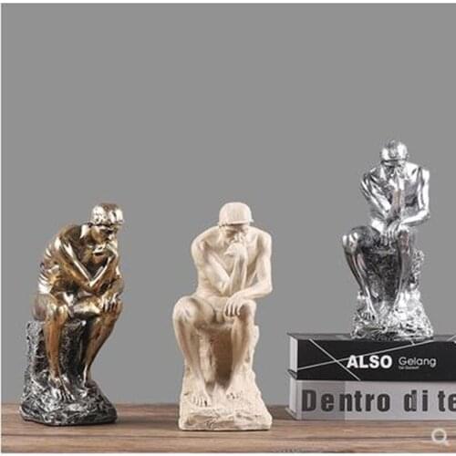 European thinker character statue crafts ornaments, restaurant office study living room decorations