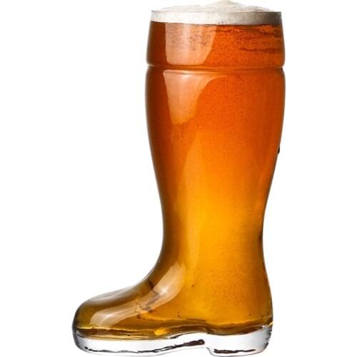 Glass Beer Boot Mug Shot Glass Beer Mug Cup Glass Transparent for Club Bar Party Tool Bars World Cup Beer Mug