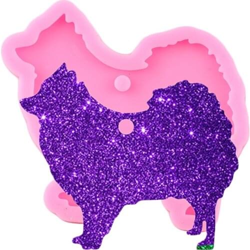 Super Glossy Dog Shape Silicone Resin Molds Craft Keychain Epoxy Molds DIY Polymer Clay Jewelry Making Pendant Necklace Moulds