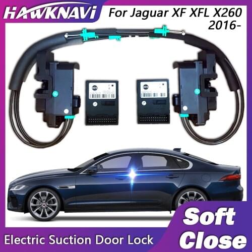 Smart Electric Suncion Door Lock for Jaguar XF XFL X260 2016- Auto Soft Close Super Silence Anti Pinch Car Vehicle Door