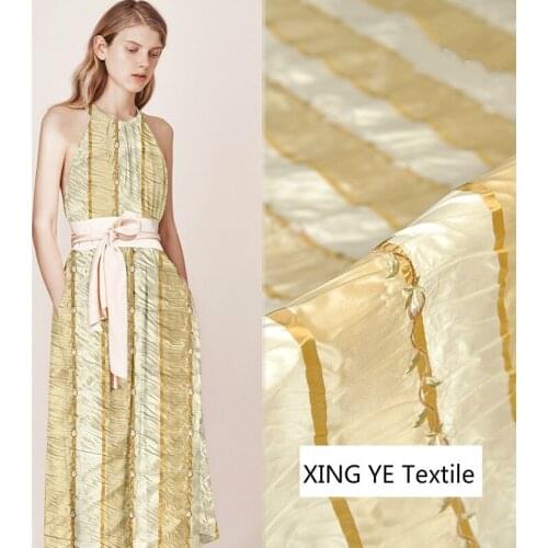 Embroidery High-end Soft Silk Fabric Cloth Embroidered Custom Clothing Tops Shirts Skirt Per Meter for Sewing Material