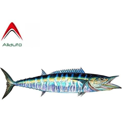 High Quality Vinyl Wahoo Fish Sticker Car Home Truck SUV Boat Decal Animal Car Stickers Graphics,13cm*3cm