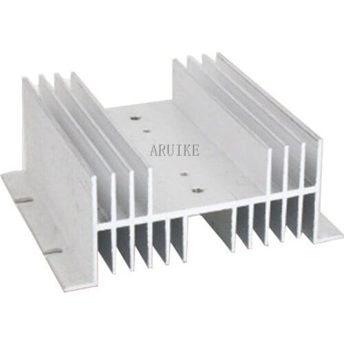 1pc Single W shape Aluminum Phase Solid State Relay SSR Heat Sink Small Type Dissipation 10A to 120A radiator 110*125*50