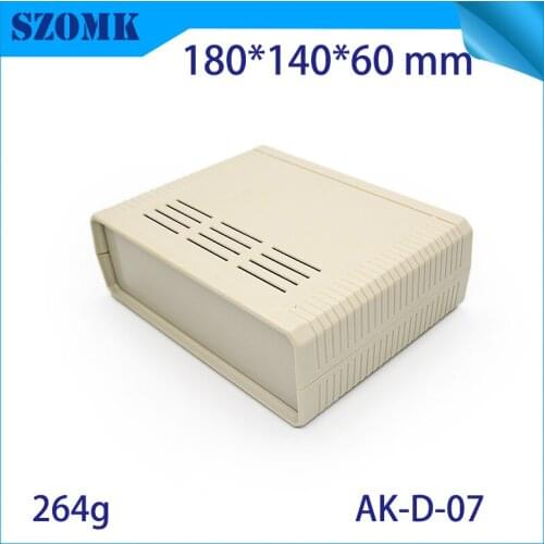10 pcs, 180*140*60mm szomk customizable plastic box enclosure electronic desktop control enclosure pcb design instrument housing