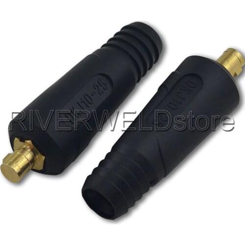 2pcs Euro Style Quick Fitting Cable Connector Plug DKJ10-25 200A Welding Machine