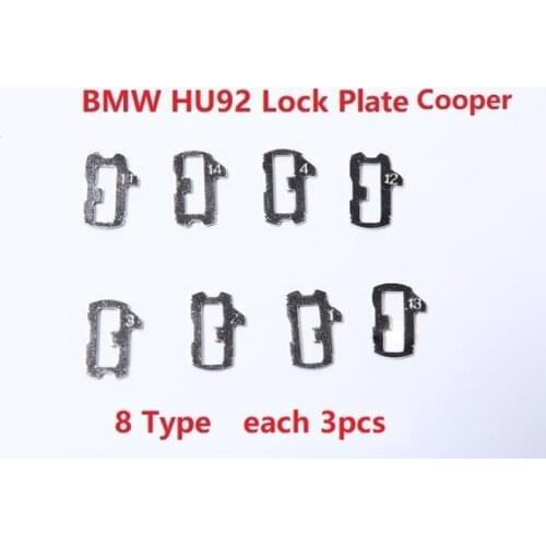 24pcs) HU92 For BMW Car Lock Reed Locking Plate HU92 Car Locks Tablets Lock Spring Locking Plate Auto Locksmith Repairing Word