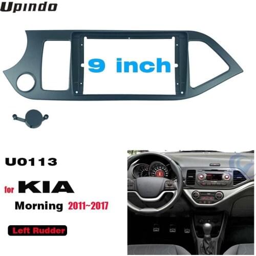 2 Din Car Radio Installation Plastic Fascia Panel Frame for Kia Picanto Morning 2011-2017 Left Rudder Dash Mount Kit