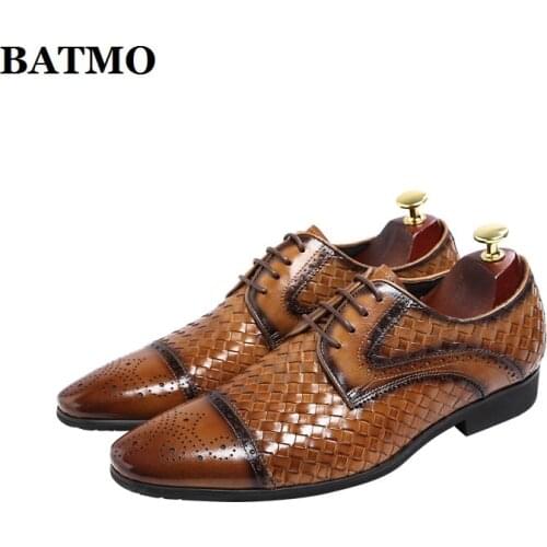 BATMO 2021 Men Genuine Leather Shoes casual Style male cow leather shoes x02-8
