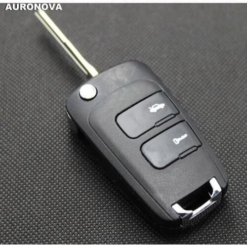 AURONOVA for Chevrolet Epica Flip Folding Key 2 Buttons Modified Car Key Shell Case Glue Fix Type