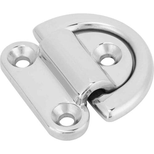 D Lashing Ring Marine Pad Stainless Steel Folding Eyelet Stowage Ring Cleat Marine Hardware for Yacht Engine