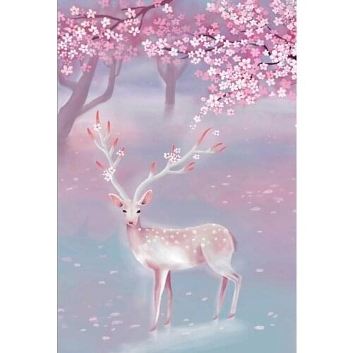 Peach Blossom Elk The wooden puzzle 1000 pieces ersion jigsaw puzzle white card adult childrens educational toys